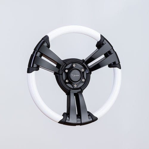 Volante para barco de motor barnizado con poliuretano - SW0029V1 blk/white - Volantec OOD - de aluminio / racing / de diseño