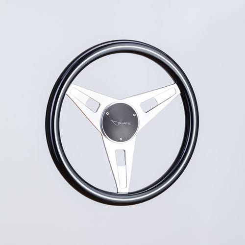 Volante para barco de motor de aluminio - SW0043 pol/mah-blk - Volantec OOD - de caoba / racing / 3 radios