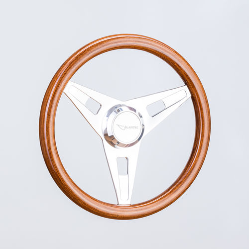 Volante para barco de motor de aluminio - SW0043 pol/mah-light - Volantec OOD - de caoba / tradicional / de diseño