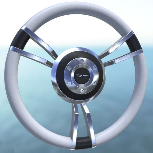 Volante para barco de motor de acero inoxidable - SWSS0100 - Volantec OOD - de aluminio / forro de cuero / tradicional
