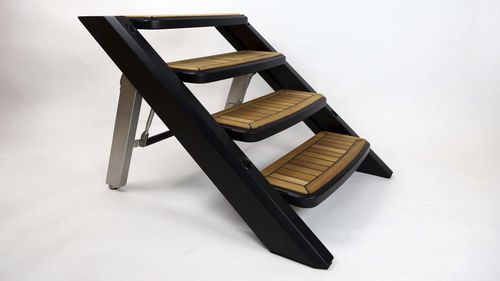 Escalón para barcos de acero inoxidable - Carbon foldable dock step - X-Quip