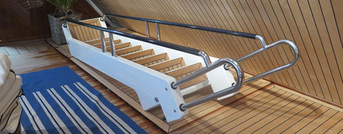 Escalera para yate para plataforma de popa - Big Carbon Swimming Stairs - X-Quip