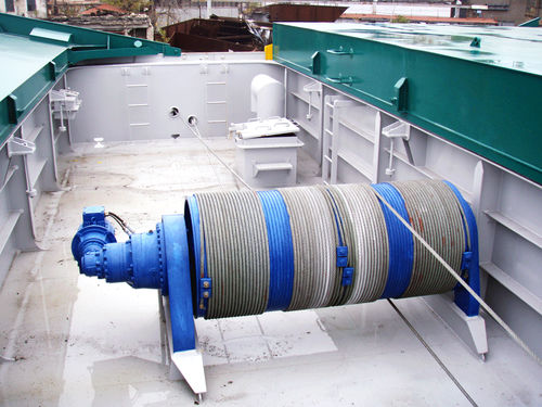 Chigre para buque - hatch cover - DMT MARINE EQUIPMENT SA - de remolcado / con motor hidráulico / con dispositivo devanador
