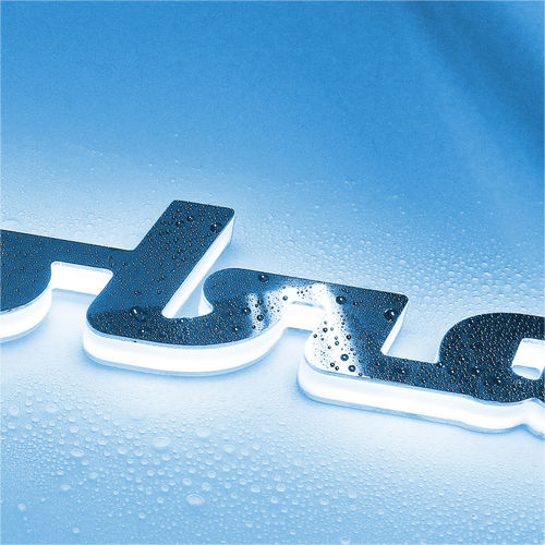 Letra para yate - Arte & Comunicazione S.r.l. - de acero inoxidable pulido / con luz / LED