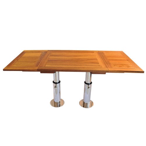 Mesa para barco - Luna - Mia Marin - plegable / ajustable / de teca
