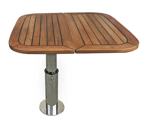 Mesa para barco - June - Mia Marin - plegable / ajustable / de teca