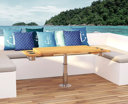 Mesa para barco - Sierra - Mia Marin - ajustable / de teca