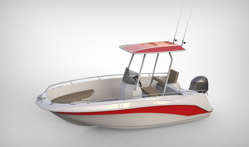 Barco open fueraborda - MARLIN 500 ECO - Alesta Marine - con consola central / de pesca deportiva / 5 personas máx.