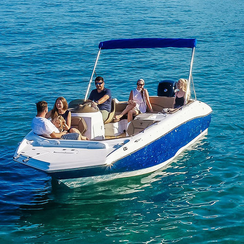 Deck-boat fueraborda - SEA MAX 620 - Alesta Marine - open / con consola lateral / 10 personas máx.