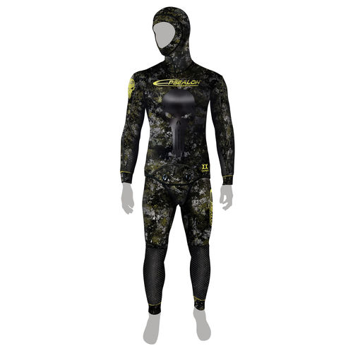 Traje húmedo para pesca submarina - Tactical Stealth - EPSEALON - de manga larga / de una pieza / con capucha