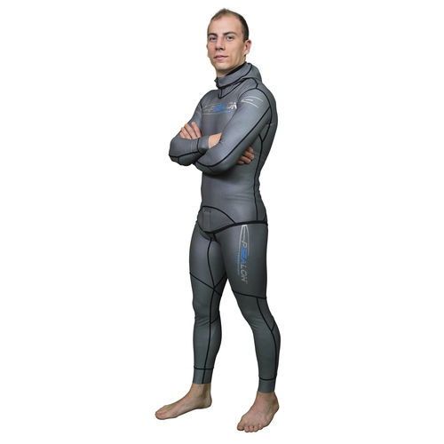 Traje húmedo para apnea - Naiad - EPSEALON - de manga larga / con capucha / de dos piezas