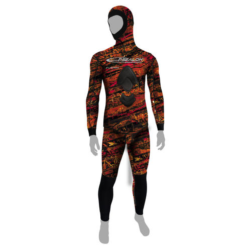 Traje húmedo - Red Fusion - EPSEALON - para deportes náuticos / con capucha / de dos piezas