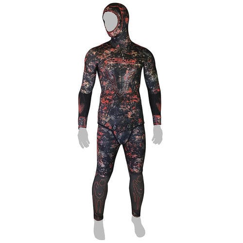 Traje para pesca submarina - Demonskin - EPSEALON - de buceo / traje húmedo / con capucha