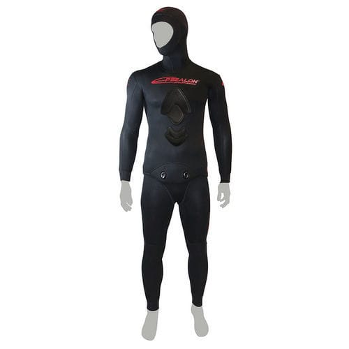 Traje húmedo para pesca submarina - Shadow full black - EPSEALON - de manga larga / con capucha / de dos piezas