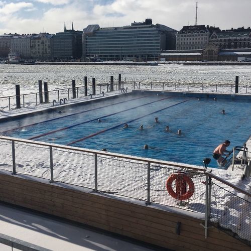 Piscina flotante - Floating - BLUET FLOATING SOLUTIONS - calefactada