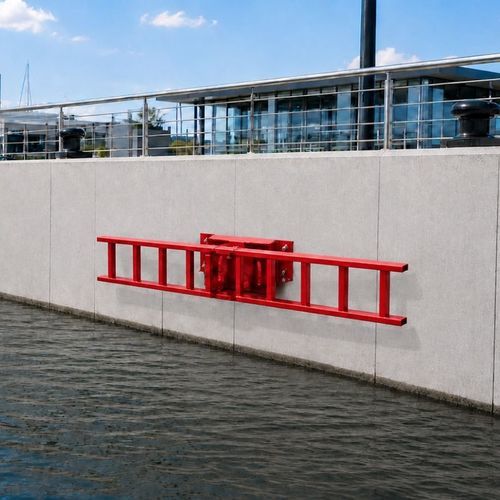 Escalera pivotante - BLUET FLOATING SOLUTIONS - para pantalán / de seguridad / para muelle
