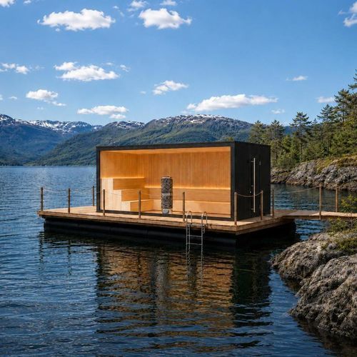 Sauna finlandesa - BLUET FLOATING SOLUTIONS - de madera