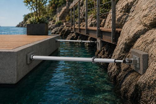 Fijación para pantalán flotante - BLUET FLOATING SOLUTIONS