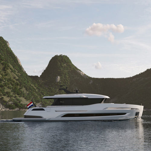Yate a motor de crucero - X-TREME 65 - Trimm Design BV - con caseta de timón