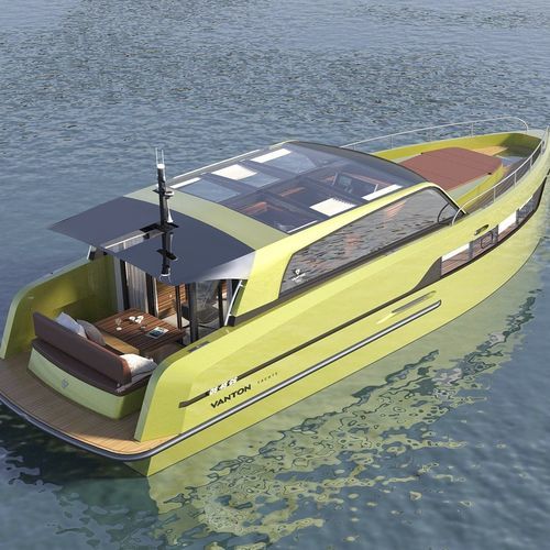 Barco cabinado intraborda - Vanton  - Trimm Design BV - bimotor / con hard-top / de acero