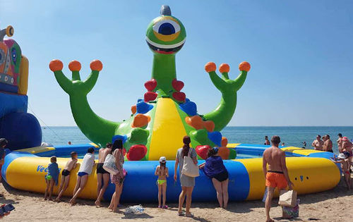 Juego acuático tobogán - Nessi - Vector Inflatables - para centro de ocio / inflable