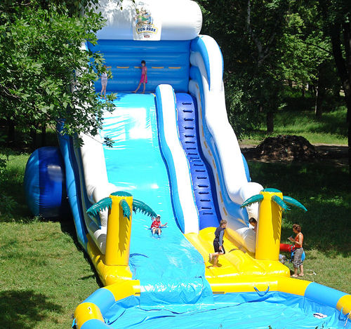 Juego acuático tobogán - Wave #916 - Vector Inflatables - para centro de ocio / inflable