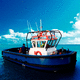 lancha amarradora / barco de trabajo / barco utilitario / embarcación de servicio