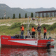 gabarra de recuperación de residuos / gabarra de recuperación de hidrocarburos / fueraborda / con casco rígido