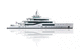 megayate de crucero / raised pilothouse / con piscina
