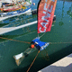 vehículo no tripulado marino para la recogida de residuos / autónomo / eléctrico / catamarán