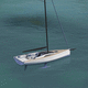 velero daysailer / con 1 camarote / con bauprés / con doble rueda de timón