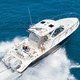 barco cabinado fueraborda / bimotor / open / con doble consola