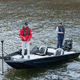 bass boat fueraborda / casco de planeo / open / con doble consola