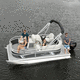 barco pontón fueraborda / open / con consola lateral / de pesca