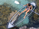 kayak transparente / sit-on-top / de mar / para adulto