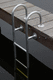 escalera para pantalán / fija / de baño / de aluminio
