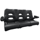 banqueta para barco / 3 plazas / negra / gris