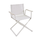 silla tipo director de cine para yate / para barco / plegable / blanca
