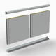 panel sándwich para tabique de buque / de espuma / de aluminio / acero inoxidable