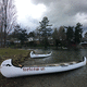 canoa multiusos / para 10 personas / blanca / amarilla