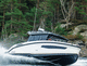 barco cabinado fueraborda / bimotor / con hard-top / con caseta de timón