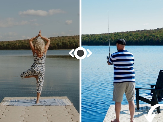 ¿Muelle flotante para yoga o pesca?