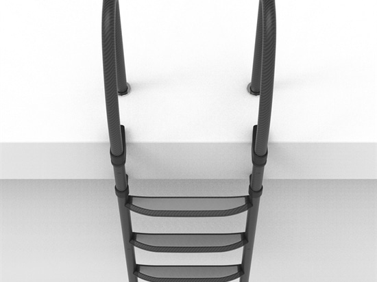 Escalera de carbono desmontable anchura 600 mm