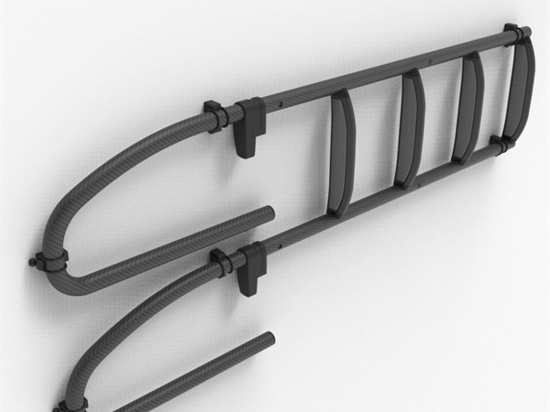 Escalera de carbono desmontable anchura 600 mm