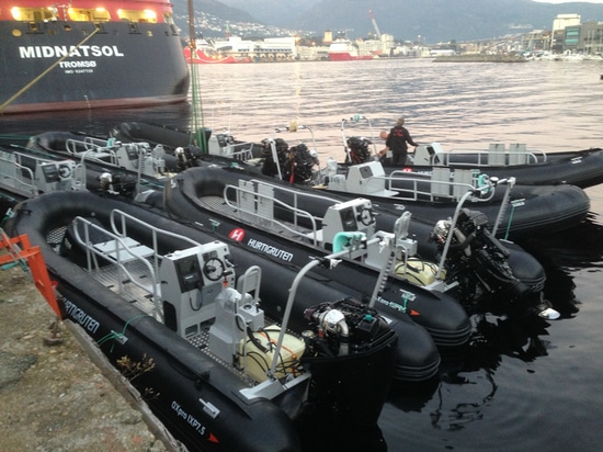 Despliegue de barcos en el MS Midnatsol