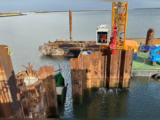 Corte preciso en el proyecto Afsluitdijk en los Países