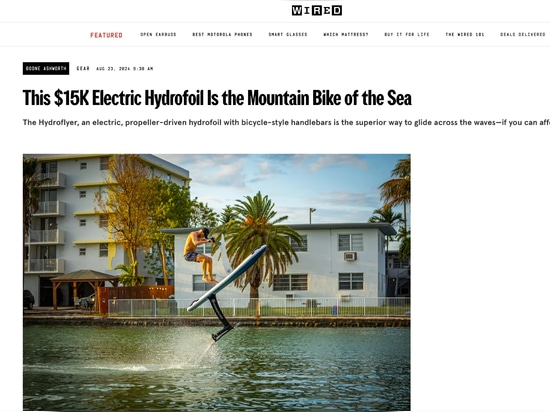 Este hidrodeslizador eléctrico de 15.000 dólares es la bicicleta de montaña del mar