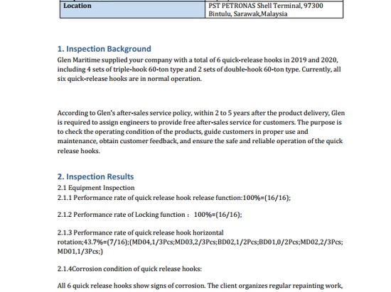 inspección QRH quinquenal finalizada