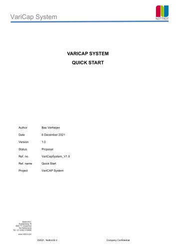 VARICAP SYSTEM QUICK START