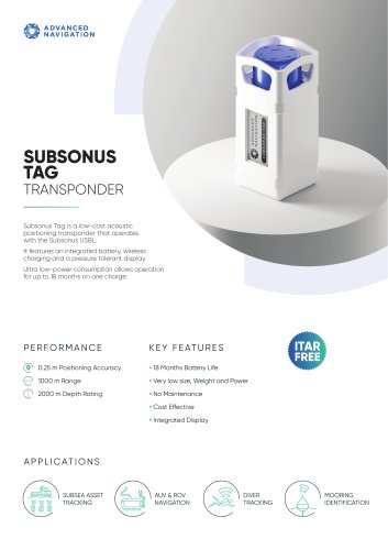 Subsonus Tag Datasheet